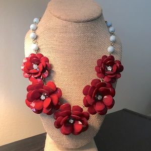 Red Floral Necklace